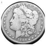 1886 O MORGAN DOLLAR VG