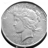 1923 D PEACE DOLLAR XF