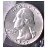 1956 D GEM BU WASHINGTON QUARTER