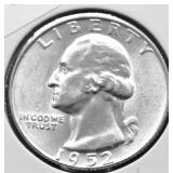 1952 D GEM BU WASHINGTON QUARTER