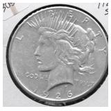 1926 S PEACE DOLLAR VF