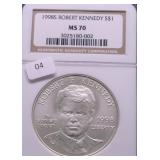 1998 S  NGC MS70 KENNEDY SILVER DOLLAR