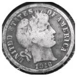 1916  S BARBER DIME G