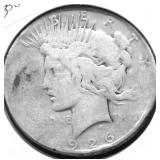 CULL PEACE DOLLAR 1926 S