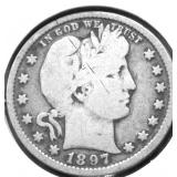 1897 BARBER QUARTER VG