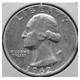 1962 PROOF WASHINGTON QUARTER