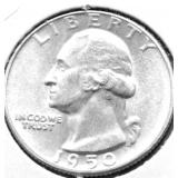 1950 GEM BU WASHINGTON QUARTER