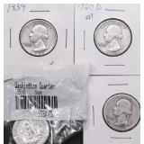 4 SILVER QUARTERS