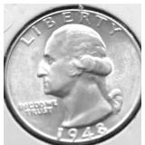 1948 D GEM BU WASHINGTON QUARTER