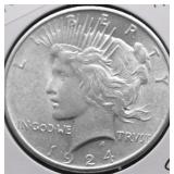 1924 CHOICE BU PEACE DOLLAR