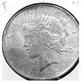 1922 PEACE DOLLAR VF