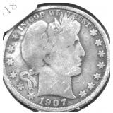 1907 BARBER HALF DOLLAR G