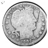1907 BARBER HALF DOLLAR G