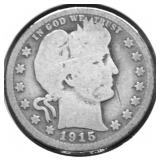 1915 BARBER QUARTER VG