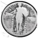 1929 D STANDING QUARTER VG