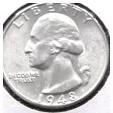 1948 GEM BU WASHINGTON QUARTER
