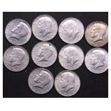 10 40 % SILVER HALF DOLLARS