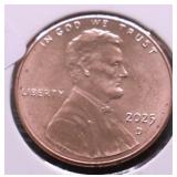 2025 D GEM RED LINCOLN CENT