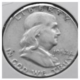 1952 FRANKLIN HALF DOLLAR  XF