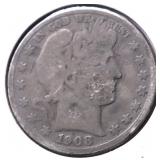 1908 D BARBER HALF DOLLAR G