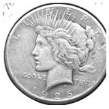 1926 PEACE DOLLAR VF