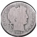 1906 O BARBER HALF DOLLAR G
