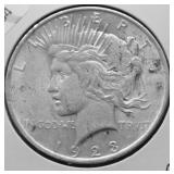 1923 PEACE DOLLAR AU