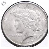 1922 PEACE DOLLAR AU