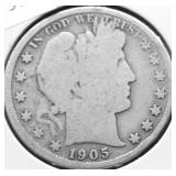 1905 S BARBER HALF DOLLAR G