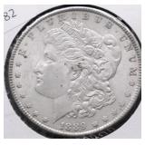 1889 MORGAN DOLLAR AU