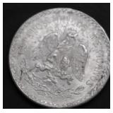 1944 CHOICE BU MEXICO SILVER PESO