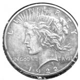 1922 S PEACE DOLLAR XF