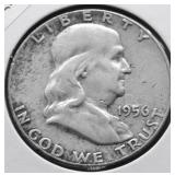 1956 FRANKLIN HALF DOLLAR VF