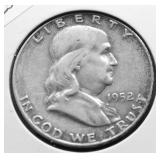 1952 D FRANKLIN HALF DOLLAR XF