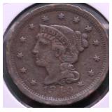 1849 LARGE CENT VF DETAILS