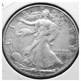 1942 D WALKING HALF DOLLAR AU