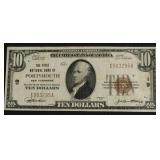 1929 10 $ PORTSMOUTH NATIONAL CURRENCY VF