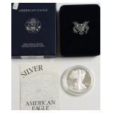 2001 PROOF SILVER EAGLE W BOX PAPERS