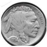 1934 D BUFFALO NICKEL VF