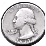 1937 D WASHINGTON QUARTER F