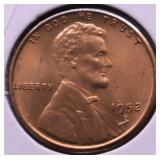 1952 S GEM RED LINCOLN CENT