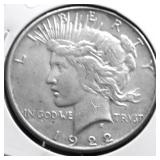 1922 S PEACE DOLLAR XF