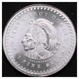 1/10 OZ AZTEC SILVER ROUND