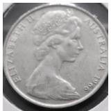 1966 AUSTRALIA SILVER 50 CENTS AU