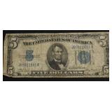 1934 5 $ SILVER CERTIFICATE F
