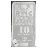 10 OZ .999 SILVER BAR