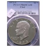 1973 S PCGS PF69DC IKE DOLLAR
