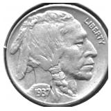 1937 BUFFALO NICKEL AU+