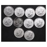 10 40 % SILVER HALF DOLLARS