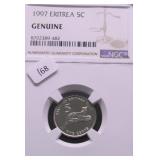 1997 ERITREA 5 C NGC GENUINE